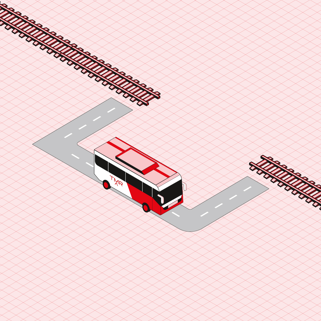 Train TMR sur une ligne de montagne