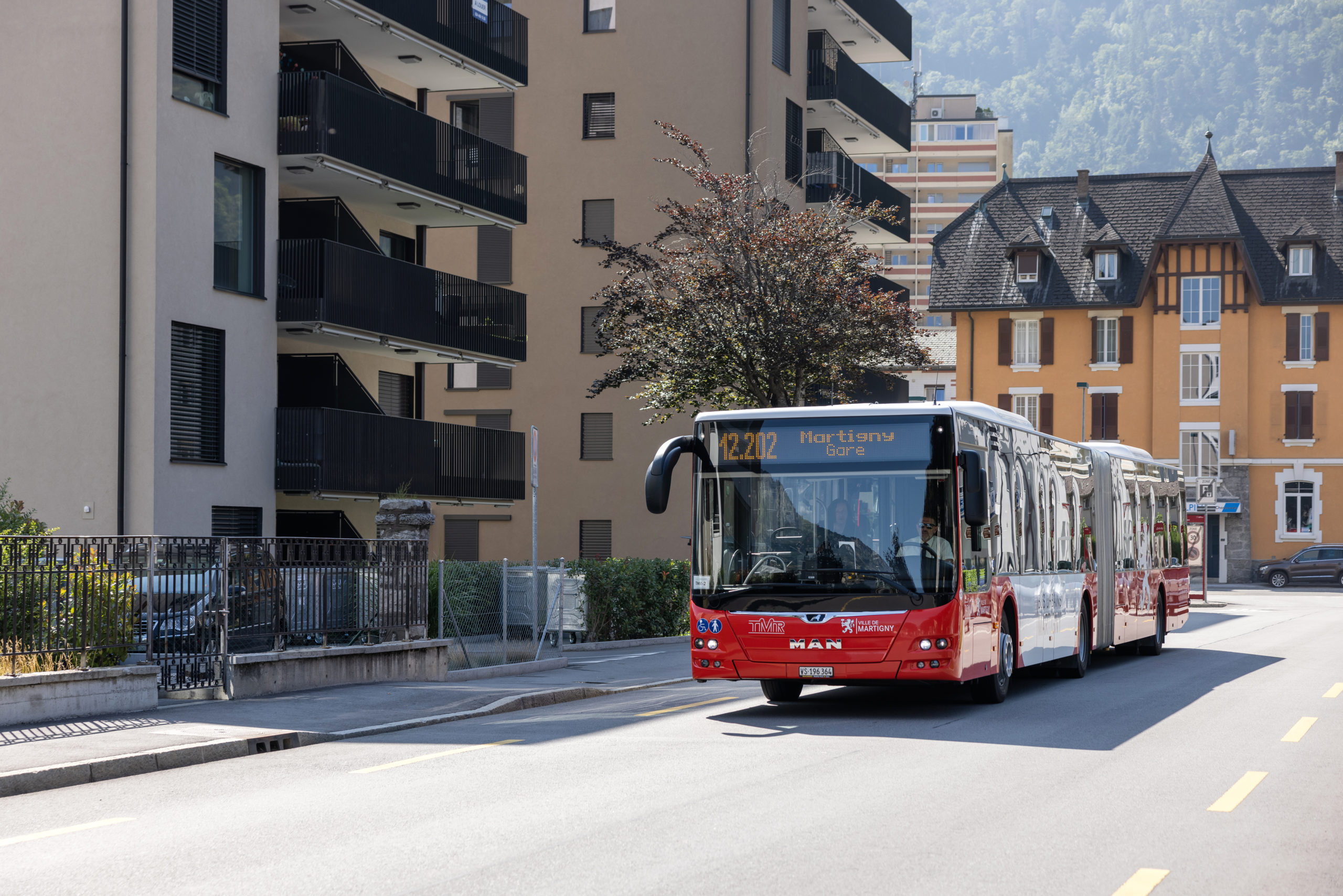 Bus TMR de la ligne Martigny-Aoste
